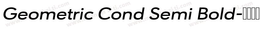Geometric Cond Semi Bold字体转换
